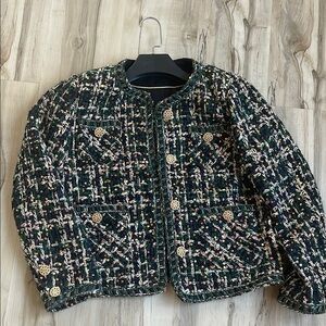 Women's Tweed Jacket - Multicolor